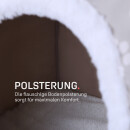 Katzenbett 2in1 Katzenhöhle inkl. Antirutsch-Unterseite 38x29x33cm  Taupe