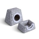 Katzenhöhle / Katzenbett - 2in1 - Taupe