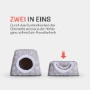 Katzenhöhle / Katzenbett - 2in1 - Taupe