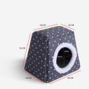 Katzenbett 2in1 Katzenhöhle inkl. Antirutsch-Unterseite 38x29x33cm  Dunkelgrau