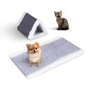 Katzenbett 2in1 Katzentunnel inkl. Klettverschluss 80x50cm Dunkelgrau