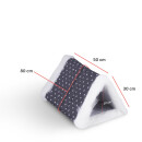 Katzenbett 2in1 Katzentunnel inkl. Klettverschluss 80x50cm Dunkelgrau