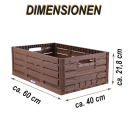 Faltbare Klappbox in Holzoptik - Mehrpack