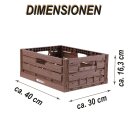 Faltbare Klappbox in Holzoptik - 40cm x 30cm (4 Stück)