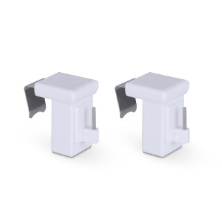 Klemmträger für Vitragestangen Weiß 2er Pack