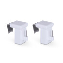 Klemmträger für Vitragestangen Weiß 2er Pack