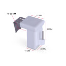 Klemmträger für Vitragestangen Weiß 2er Pack