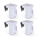 Klemmträger für Vitragestangen Weiß 4er Pack