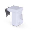 Klemmträger für Vitragestangen Weiß 4er Pack