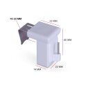 Klemmträger für Vitragestangen Weiß 4er Pack