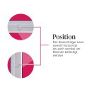 Klemmträger für Vitragestangen "Basic" (Weiß) 20er Pack (20 Stück)