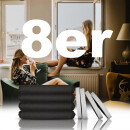 Mückennetz Fliegengitter Insektenschutz für Fenster Polyester 130x150 cm 8 Stück