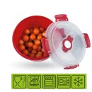 Frischhaltebox 0,85L - Frühstücksschale im Set Rot - 1er Pack (1 Stück)