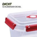 Frischhaltebox 0,9L - Lunchbox im Set Rot - 1er Pack (1 Stück)