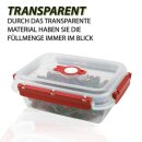 Frischhaltebox 0,9L - Lunchbox im Set Rot - 1er Pack (1 Stück)