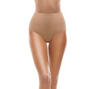 Damen Baumwoll Hüftslip 5er bedruckt oder bestickt M - 3XL M / 40-42 Uni (3x Schwarz, 2 x Beige)