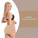 Damen Baumwoll Hüftslip 5er bedruckt oder bestickt M - 3XL M / 40-42 Uni (3x Schwarz, 2 x Beige)