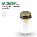 LED Grablicht mit Flackerflamme Weiß 1er Pack ( 1 Stück )