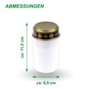 LED Grablicht mit Flackerflamme Weiß 2er Pack ( 2 Stück )