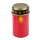 LED Grablicht mit Flackerflamme Rot 2er Pack ( 2...