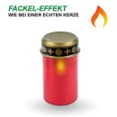 LED Grablicht mit Flackerflamme Rot 8er Pack ( 8 Stück )