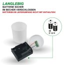 LED Grablicht mit Flackerflamme Rot 8er Pack ( 8 Stück )