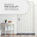Zugluftstopper mit Spruch 95cm x Ø12cm Anthrazit (Tür zu)