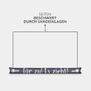 Zugluftstopper mit Spruch 95cm x Ø12cm Anthrazit (Tür zu)