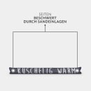 Zugluftstopper mit Spruch 95cm x Ø12cm Anthrazit (Kuschelig)