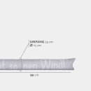 Zugluftstopper mit Spruch - 95cm x Ø12cm Grau - (Mach nicht so ´nen Wind!)
