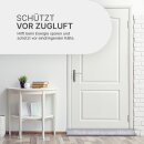 Zugluftstopper mit Spruch 95cm x Ø12cm Grau (Wind)