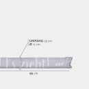 Zugluftstopper mit Spruch 95cm x Ø12cm Grau (Tür zu)