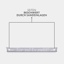 Zugluftstopper mit Spruch 95cm x Ø12cm Grau (Tür zu)