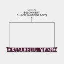 Zugluftstopper mit Spruch 95cm x Ø12cm Bordeaux (Kuschelig)