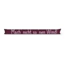 Zugluftstopper mit Spruch - 95cm x Ø12cm Bordeaux - (Mach nicht so ´nen Wind!)