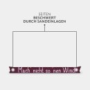 Zugluftstopper mit Spruch - 95cm x Ø12cm Bordeaux - (Mach nicht so ´nen Wind!)