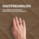 Sesselschoner 190x165cm gesteppte Sesselauflage mit Armlehnen und Taschen in Braun