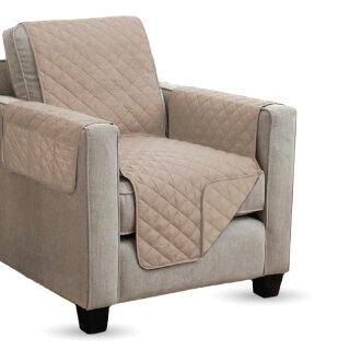 Sesselschoner gesteppt - 190x165cm - Beige