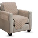 Sesselschoner gesteppt - 190x165cm - Beige