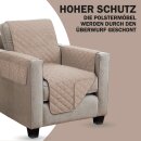Sesselschoner gesteppt - 190x165cm - Beige