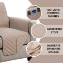 Sesselschoner gesteppt - 190x165cm - Beige