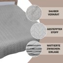 Bett- und Sofaüberwurf - Tagesdecke - 140cm x 210cm - Grau