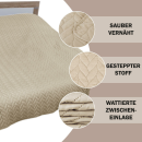 Bett- und Sofaüberwurf - Tagesdecke - 140cm x 210cm - Creme