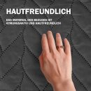Bett- und Sofaüberwurf - Tagesdecke - 220cm x 240cm - Schwarz