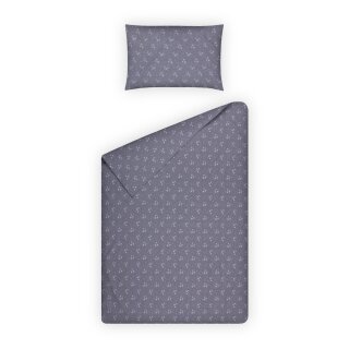 Kinderbettwäsche 2-teilig Baumwolle 100x135/40x60cm Sterne