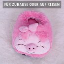 Fußwärmer Plüsch im Tierdesign 27x40 cm Schwein