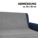 Haustierdecke mit wattierter Zwischeneinlage - 60cm x 80cm - Grau