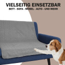 Haustierdecke mit wattierter Zwischeneinlage - 60cm x 80cm - Grau
