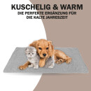 Haustierdecke mit wattierter Zwischeneinlage - 60cm x 80cm - Grau