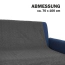 Haustierdecke mit wattierter Zwischeneinlage - 70cm x 100cm - Anthrazit